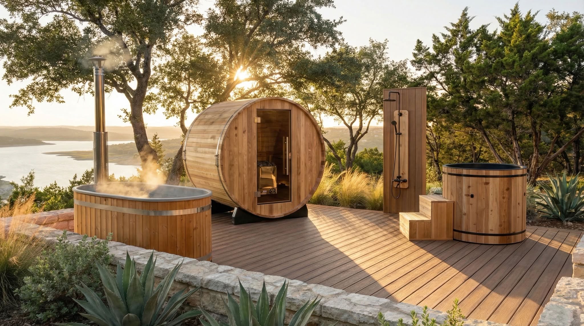 A garden wellness retreat